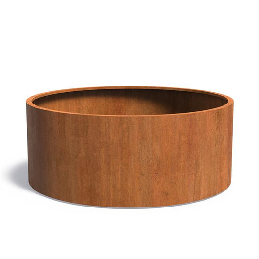 Ronde plantenbak cortenstaal 200x80cm